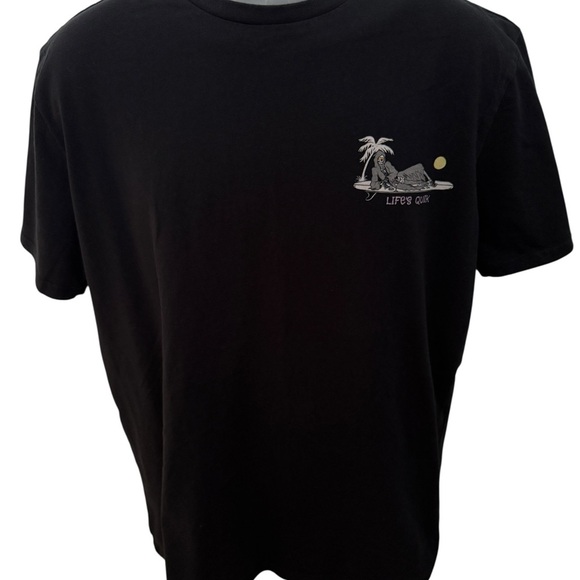 QUIKSILVER “Life’s Quik” Skeleton Tee Shirt Regular Fit Men L Large - Picture 2 of 6